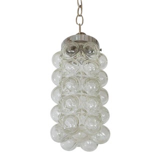 Vintage 1950s Clear "Bubble" Glass Pendant For Sale