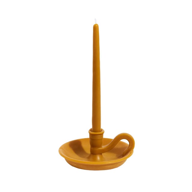 Modern Misette The Forme Wax Candlestick, Camel For Sale - Image 3 of 3