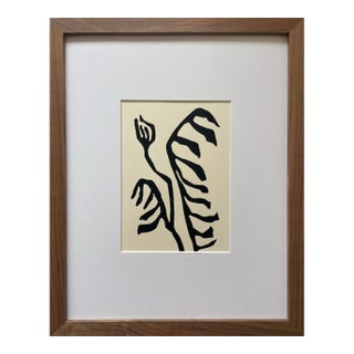2026 "Il Decesso" Contemporary Abstract Botanical Painting on Paper by Artist r.k. Red For Sale