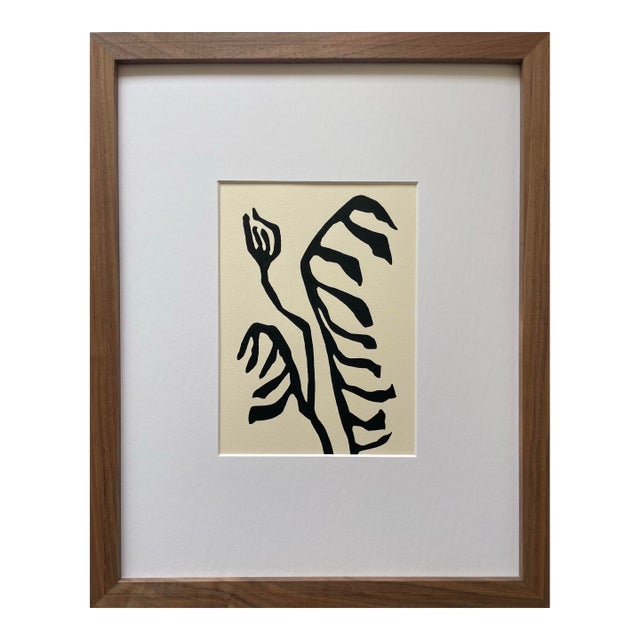2026 "Il Decesso" Contemporary Abstract Botanical Painting on Paper by Artist r.k. Red For Sale