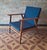Mid-Century Modern Danish Teak Lounge Chair with Sea Blue-Green Fabric, 1960s For Sale - Image 3 of 12