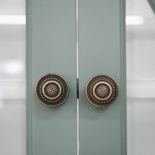 Small French Provincial Bookcase - Green Smoke For Sale - Image 4 of 7