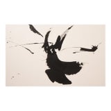 Cirrus Black and White Original Abstract Painting For Sale