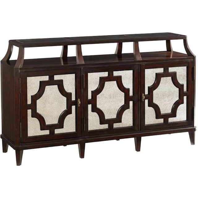 Lexington Furniture Lexington Kensington Place Wellshire Antique Mirrored Mahogany Sideboard For Sale - Image 4 of 17