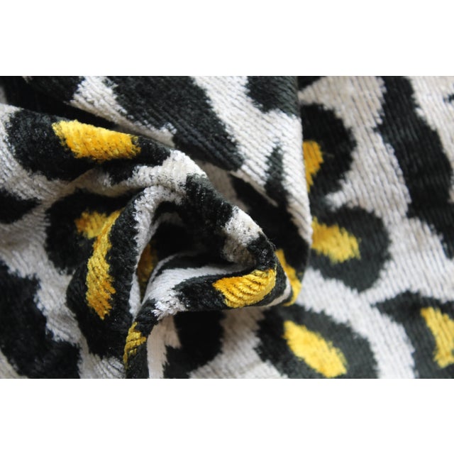 Contemporary Boho Chic Silk Velvet Ikat Pillow Cover Bohemian Pillow For Sale - Image 12 of 13
