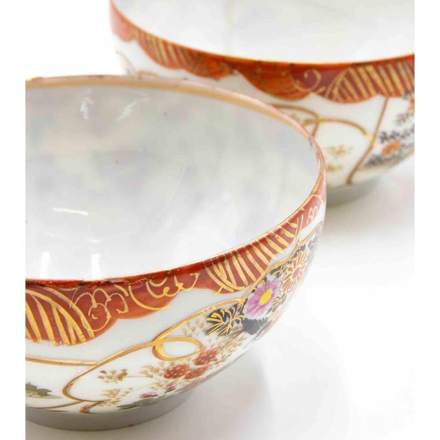 Japanese Cutani Eggshell Teacups, Set of 2 For Sale - Image 4 of 9