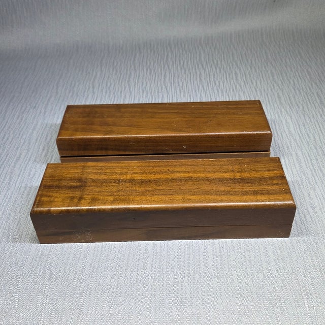 Traditional Vintage Solid Brass Banded Napkin Rings W Wooden Box - Set of 8 For Sale - Image 3 of 9