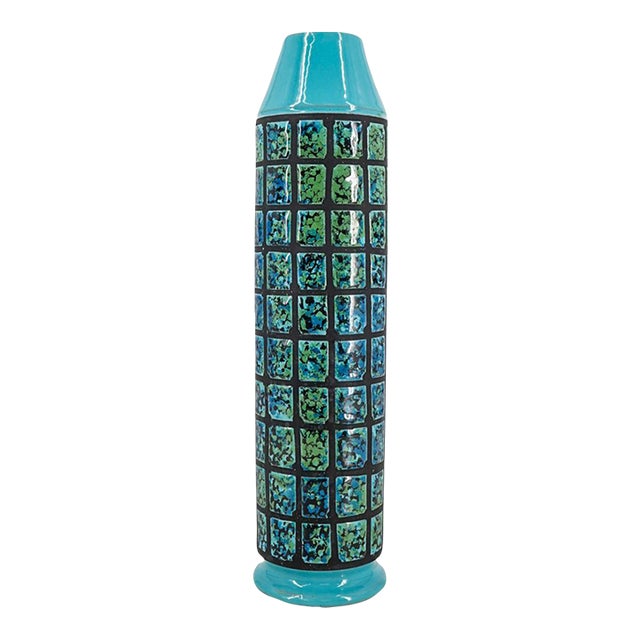 1960s Tall Vase by Aldo Londi for Bitossi Ceramiche and Raymor For Sale