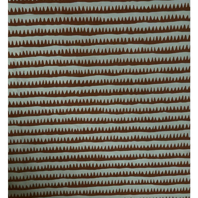 Schumacher Schumacher Corfu Hand Printed Stripe Fabric 9 Yards For Sale - Image 4 of 4