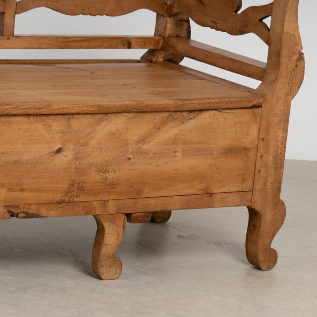 19th Century Swedish Pine Bench With Storage For Sale - Image 14 of 18