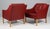 Red Model 2207 Lounge Chairs by Børge Mogensen for Fredericia, Set of 2 For Sale - Image 8 of 9