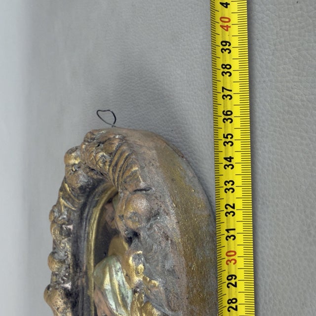 Holy Water Stoup Madonna and Child in Terracotta from Ignoto For Sale - Image 10 of 11