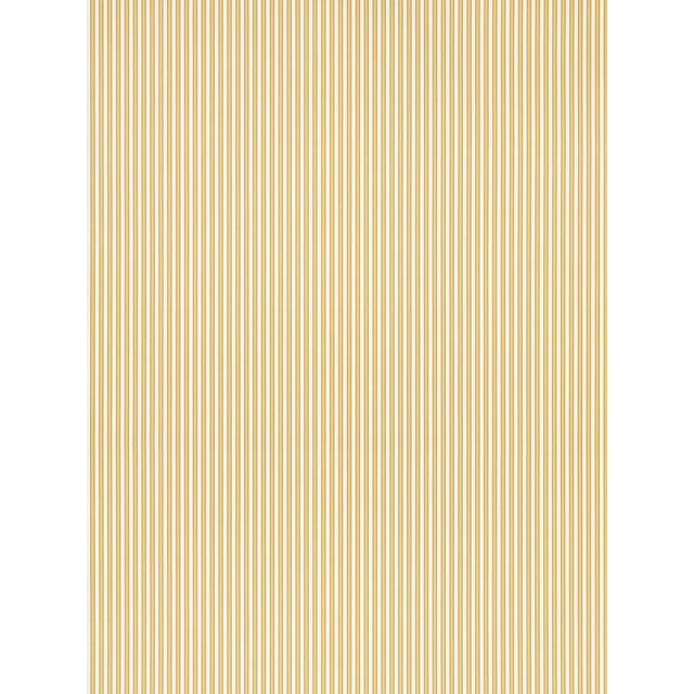 Sample - The House of Scalamandré Wilson Stripe Wallpaper, Turmeric For Sale
