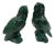 Carved Solid Malachite Stones of Parrot - A Pair For Sale