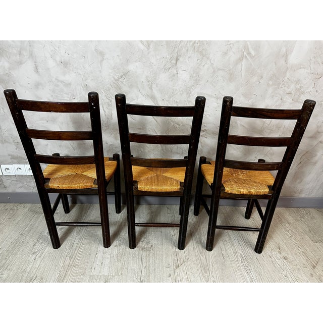 Vintage Chairs in Solid Wood, 1960, Set of 6 For Sale - Image 4 of 15