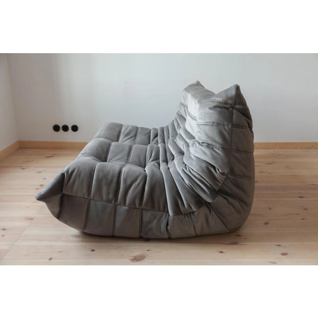 Ligne Roset French Velvet Sofa by Michel Ducaroy for Ligne Roset, 1970s For Sale - Image 4 of 13