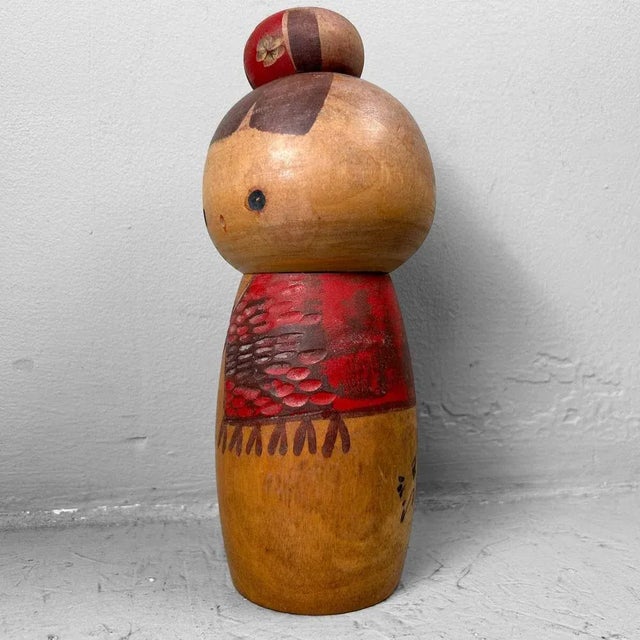 Wood Vintage Sosaku Kokeshi by Hiroe Fukushima, Japan, 1975 For Sale - Image 7 of 12