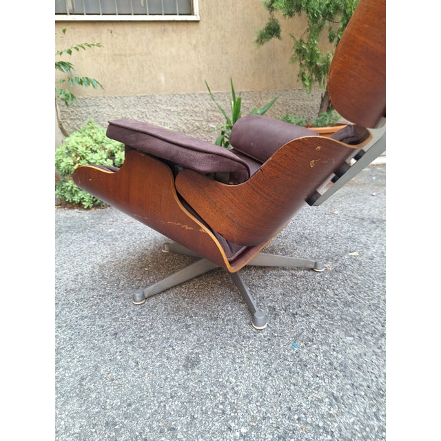 Lounge Chair in Grey Fabric by Charles & Ray Eames for ICF De Padova, 1960s For Sale - Image 12 of 18
