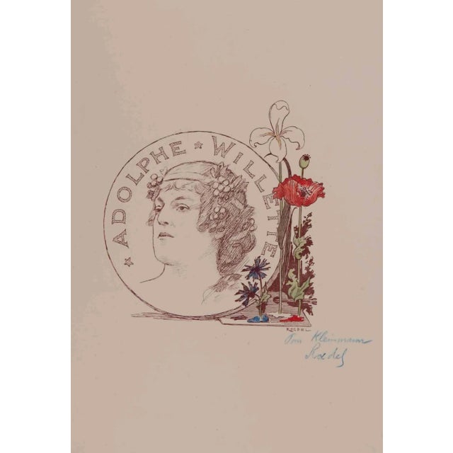 Auguste Roedel, Tribute to Adolphe Villette, Lithograph, Late 19th-Century For Sale - Image 3 of 3