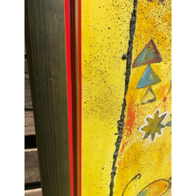 Contemporary 1999 Figurative Abstract Mixed-Media Painting by Nigerian Born Artist Tola Wewe, Framed For Sale - Image 3 of 5