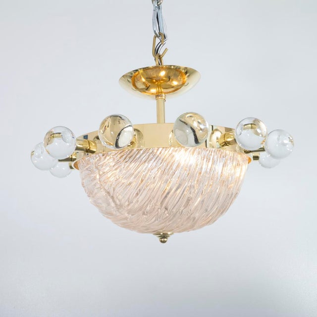 Textured Murano glass sunburst pendant