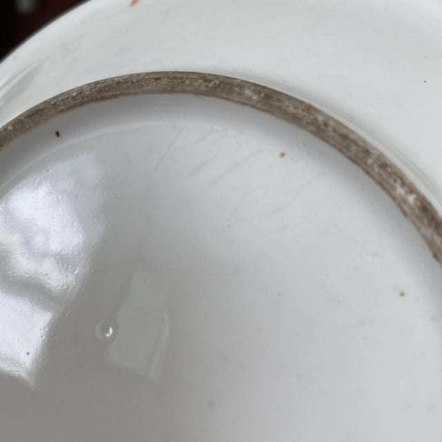 White 19th Century Antique Old Paris Porcelain Portrait Covered Cup and Saucer Set- 3 Pieces For Sale - Image 8 of 10