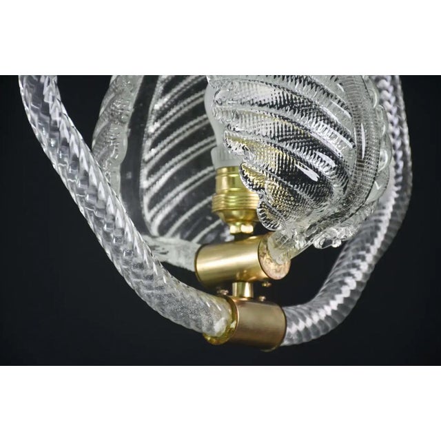 1950s Pink and Trasparent Murano Glass Chandelier by Barovier E Toso - Set of 2 For Sale - Image 18 of 18