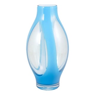 Monumental Art Glass Vase by Books Glas, Kosta, Sweden, 20th Century For Sale