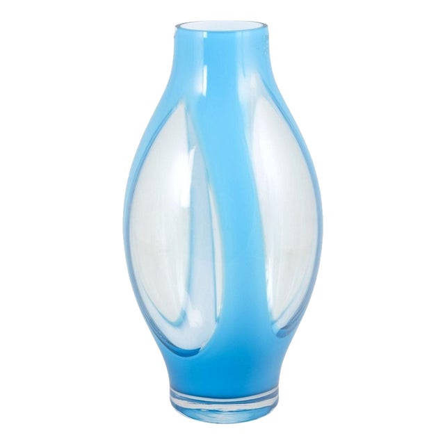 Monumental Art Glass Vase by Books Glas, Kosta, Sweden, 20th Century For Sale