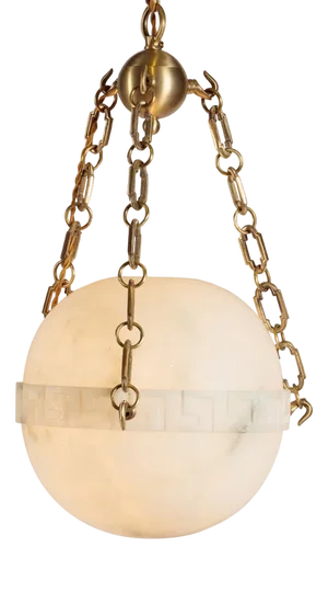Small Elissa Alabaster Pendant from Pure White Lines