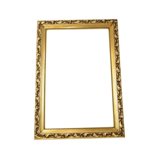 Antique Baroque Style Gold Leaf Gilded Pine Frame For Sale - Image 16 of 18