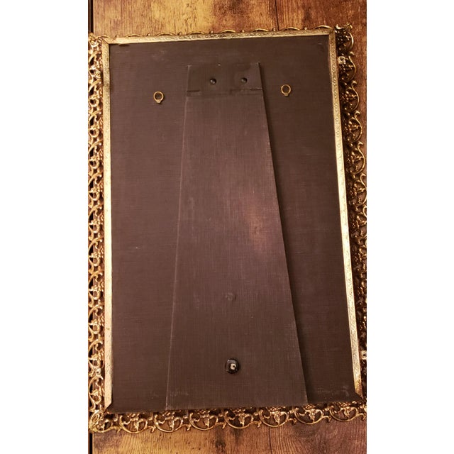 Vintage Metal Frame Table Mirror For Sale - Image 11 of 13