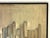 Greige C1974 Cubist Inspired Signed Painting of New York City Skyline For Sale - Image 8 of 13