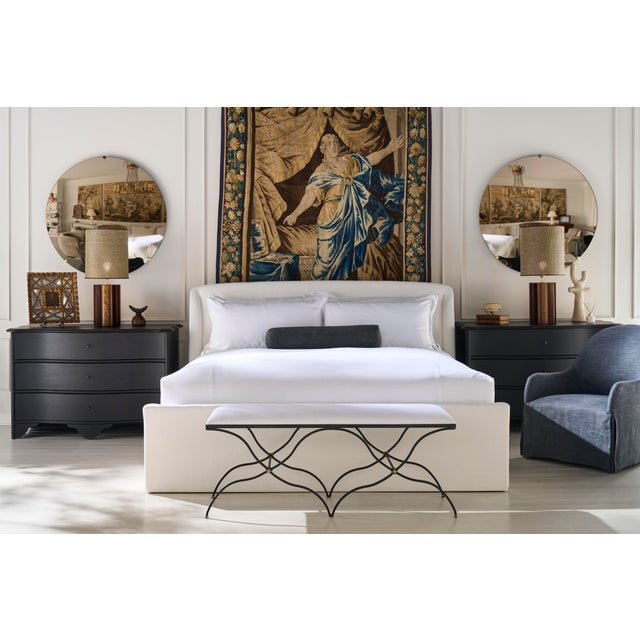 Century Furniture Tara Shaw for Century Furniture Saint Germain King Sleigh Bed - Cream For Sale - Image 4 of 5