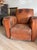 Pair of Two Vintage Oversized French Leather Club Chairs For Sale - Image 9 of 18