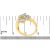 Metal 18K Yellow and White Gold Plated .925 Sterling Silver 3/8 Cttw Baguette and Round Diamond Bypass Tri EVS1010 For Sale - Image 7 of 7