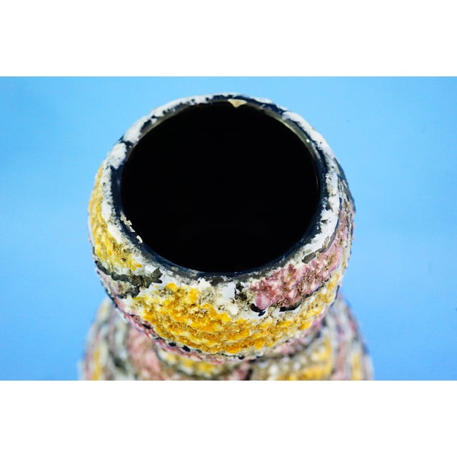 20th Century Acid-Finished Ceramic Vase eith Fat Lava Effect attributted to Vallauris Factory, France., 1950s For Sale - Image 11 of 18
