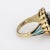 Metal Early 20th Century Antique Edwardian Enamel Ring Vintage 14k Yellow Gold Seed Pearls size 3 For Sale - Image 7 of 7