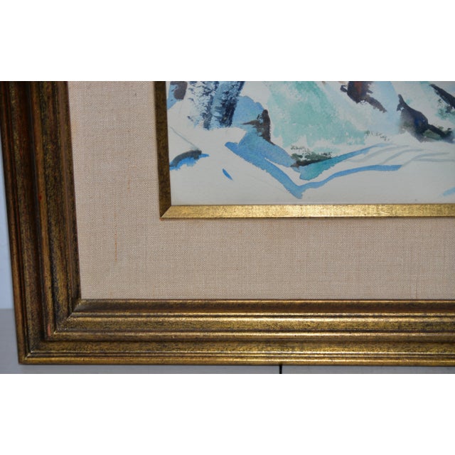 1950s Lucille Hobbie (1915-2008) Winter Landscape C.1952 For Sale - Image 5 of 7