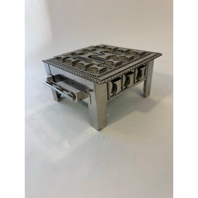 Folk Art Stainless Steel Folk Art Box by Stanley Szwarc 1999 For Sale - Image 3 of 9