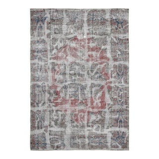 1970s Vintage Turkish Oushak Handmade Wool Cotton Red Area Rug For Sale