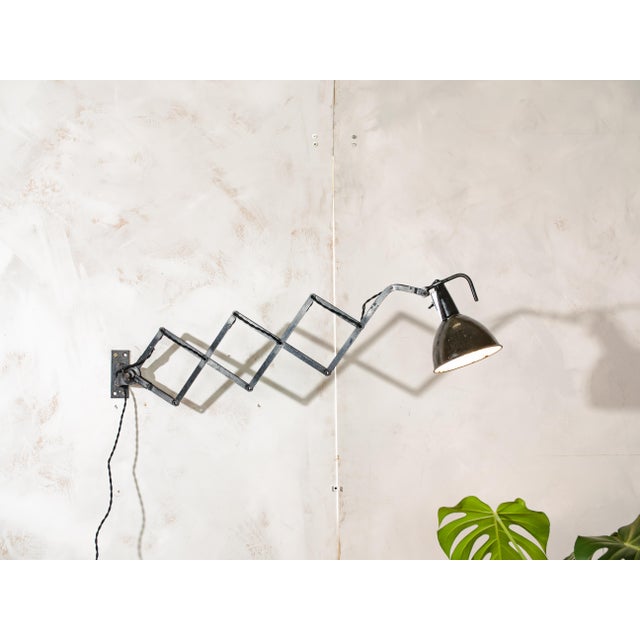 Scissor Wall Lamp by Wilhelm Bader Wagenfeld, 1930s For Sale - Image 12 of 13