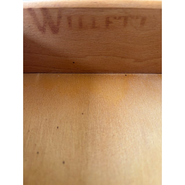 Willet Transitional Mid Century Modern Cherry 2 Drawer Nightstand For Sale - Image 9 of 9