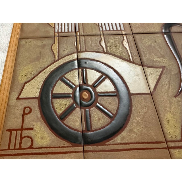 Authentic large-scale compositions by Panos Valsamakis. 13” x 28” Highly stylized scene inspired by ancient Greek...
