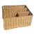 Vintage Woven Wicker & Steel Desk Organizer For Sale