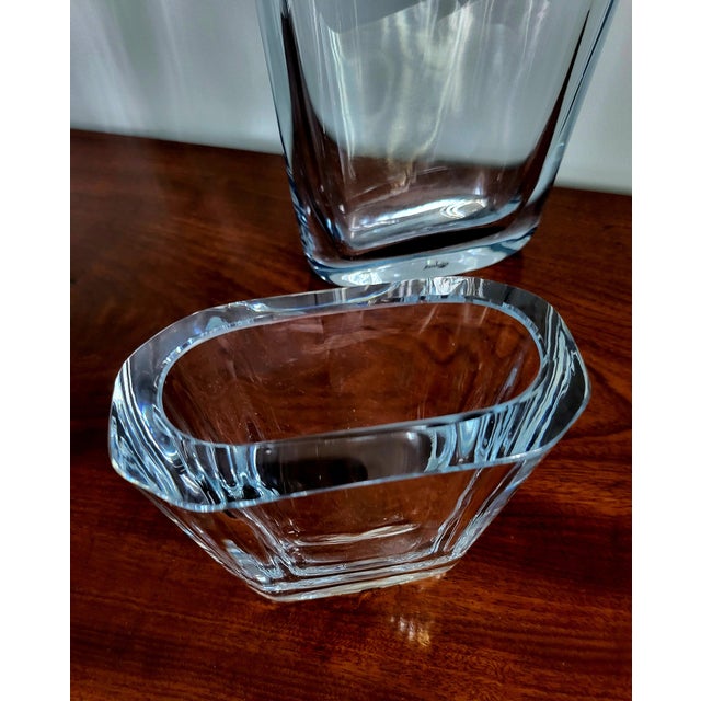 1960s Mid-Century Modern Ice-Blue Art Glass Vases from Strömbergshyttan, 1960s, Set of 2 For Sale - Image 5 of 13