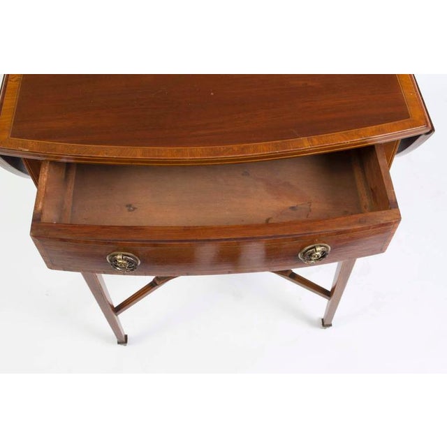 20th Century Edwardian Inlaid Occasional Table For Sale - Image 9 of 11