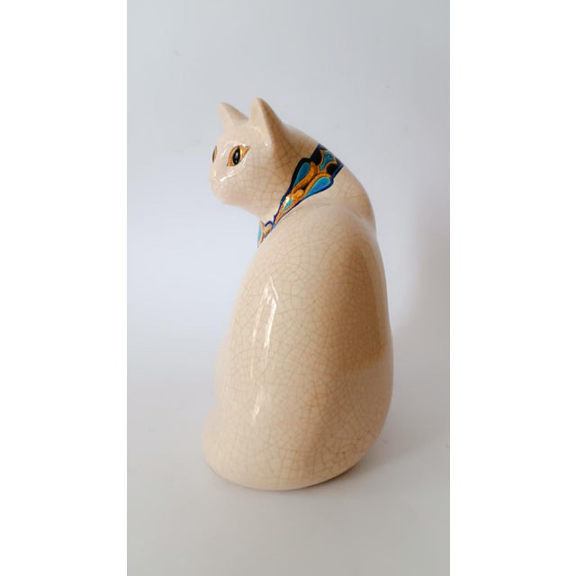 Ceramic Cat from Longwy, 1970s For Sale - Image 4 of 10