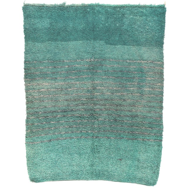 Vintage Beni Mrirt Moroccan Rug - 05'02 X 06'05 For Sale - Image 9 of 10