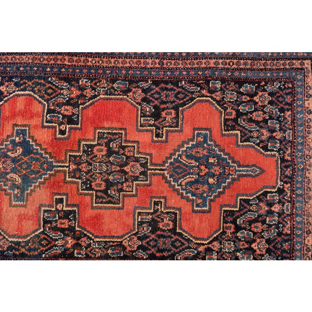 Textile 1920s, Antique Persian Senneh Rug 1' X 3' For Sale - Image 7 of 11